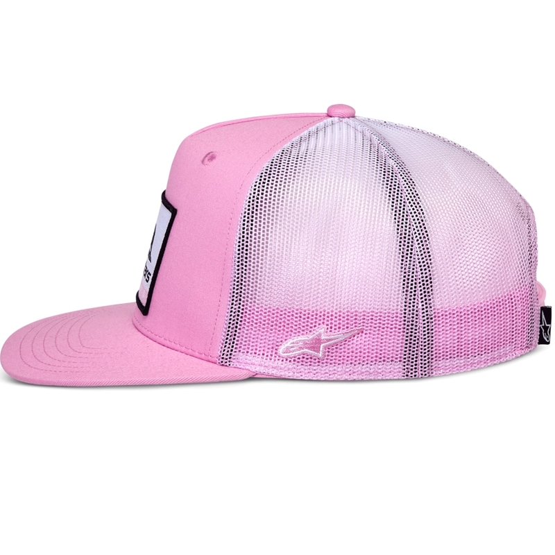 Cappellino da camionista Alpinestars Cali Gradient rosa-bianco