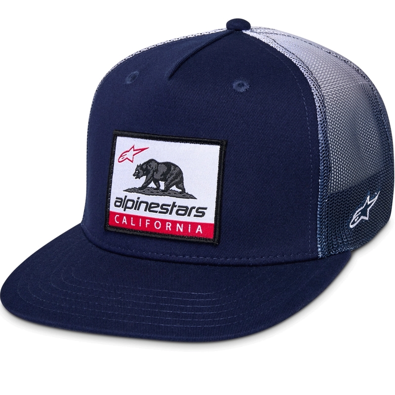 Cappellino da camionista Alpinestars Cali Gradient blu-bianco