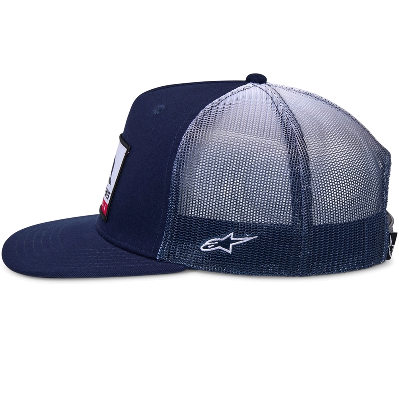 Cappellino da camionista Alpinestars Cali Gradient blu-bianco