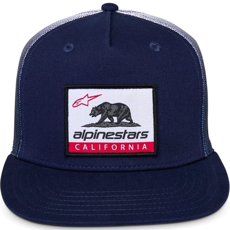Cappellino da camionista Alpinestars Cali Gradient blu-bianco