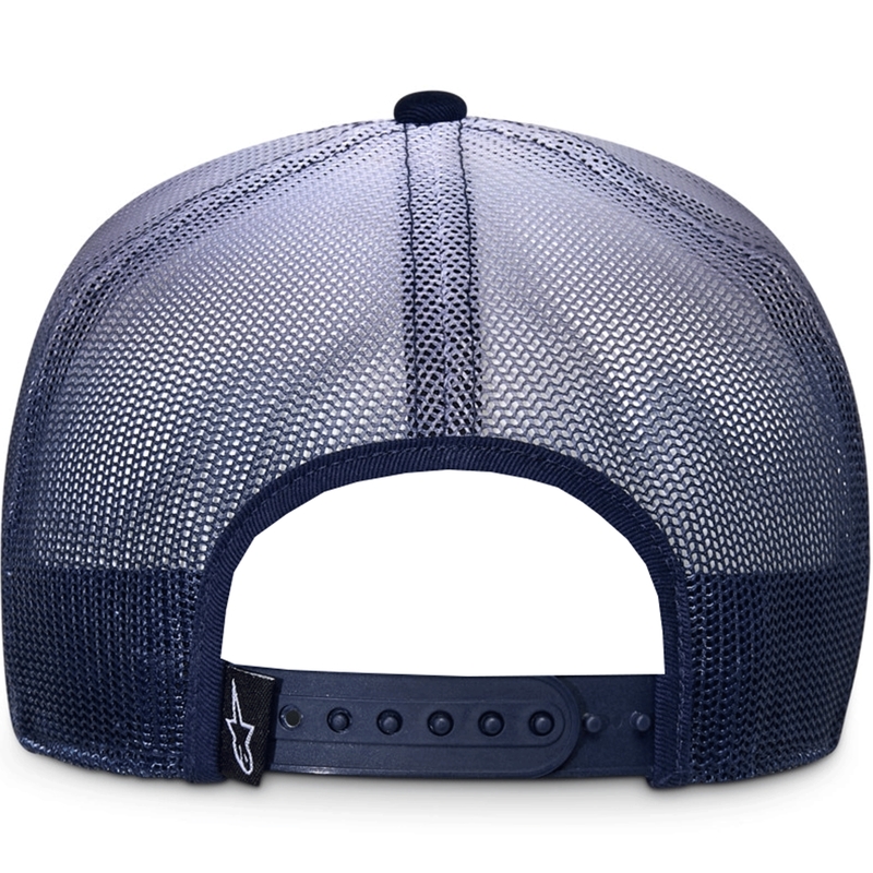 Cappellino da camionista Alpinestars Cali Gradient blu-bianco