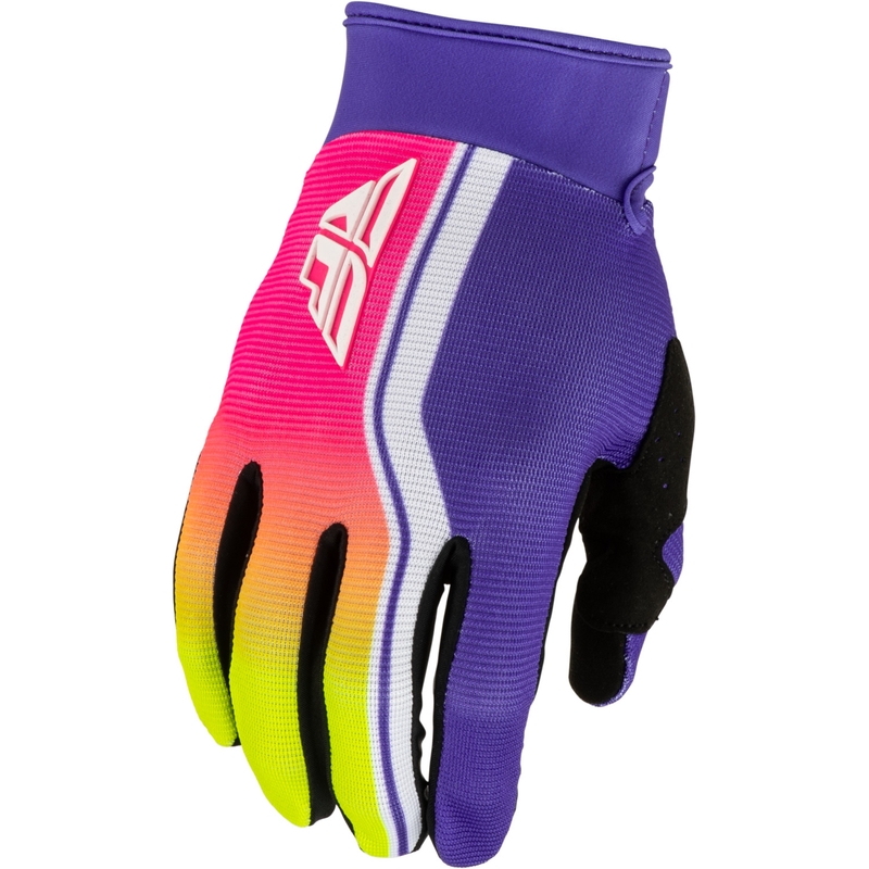 Guanti da motocross per moto FLY Racing F-16 Raze viola-rosso-giallo