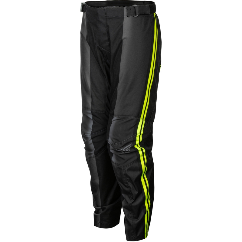 Pantaloni da motocross per bambini FLY Racing F-16 Raze nero-giallo fluo