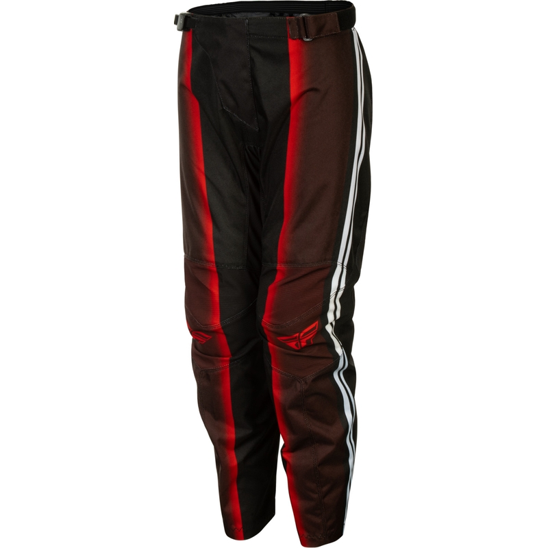 Pantaloni da motocross per bambini FLY Racing F-16 Raze nero-rosso-bianco
