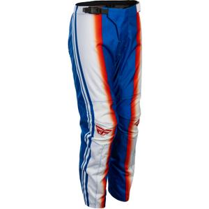 Pantaloni da motocross per bambini FLY Racing F-16 Raze rosso-bianco-blu