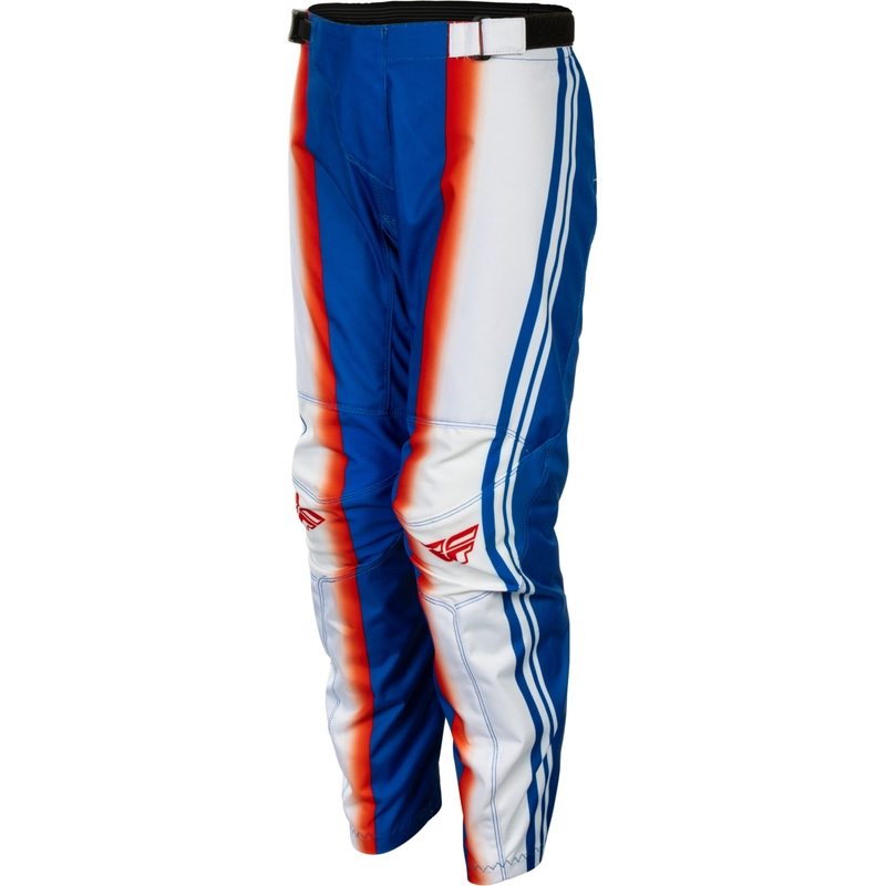 Pantaloni da motocross per bambini FLY Racing F-16 Raze rosso-bianco-blu