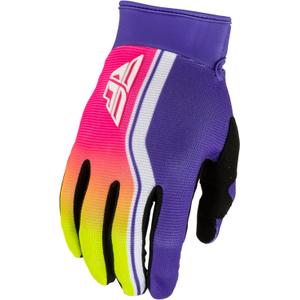 Guanti da motocross per bambini FLY Racing F-16 Raze viola-rosso-giallo
