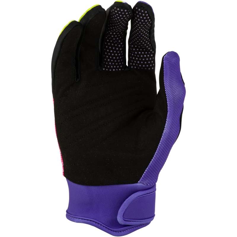 Guanti da motocross per bambini FLY Racing F-16 Raze viola-rosso-giallo