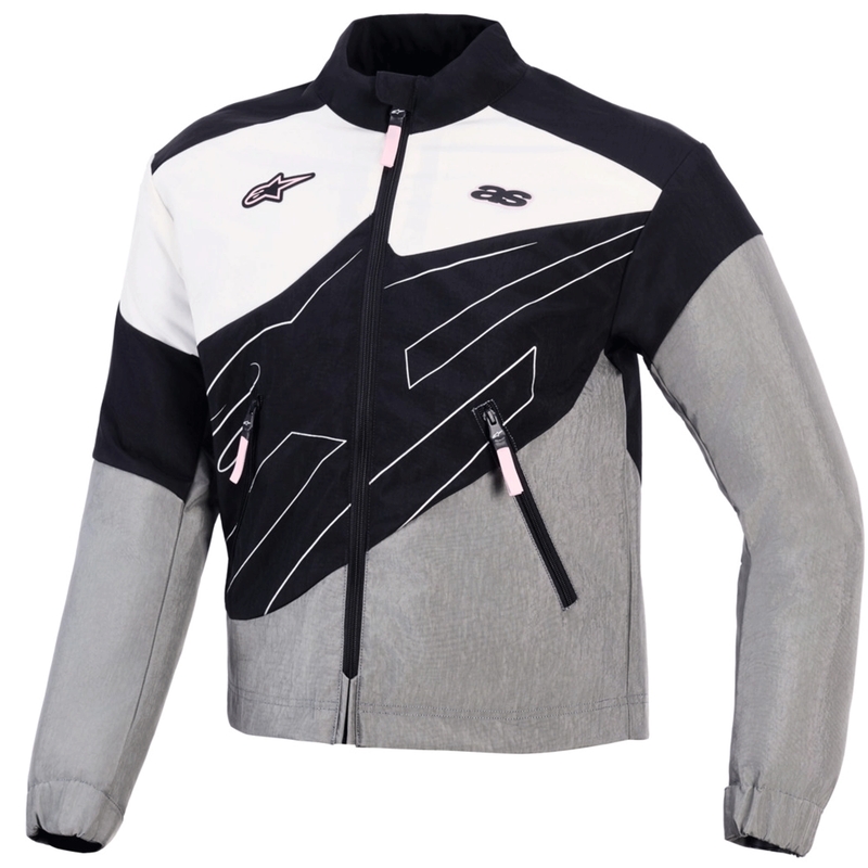 Giacca da moto da donna Alpinestars Stella Moshell nero-grigio-bianco-rosa