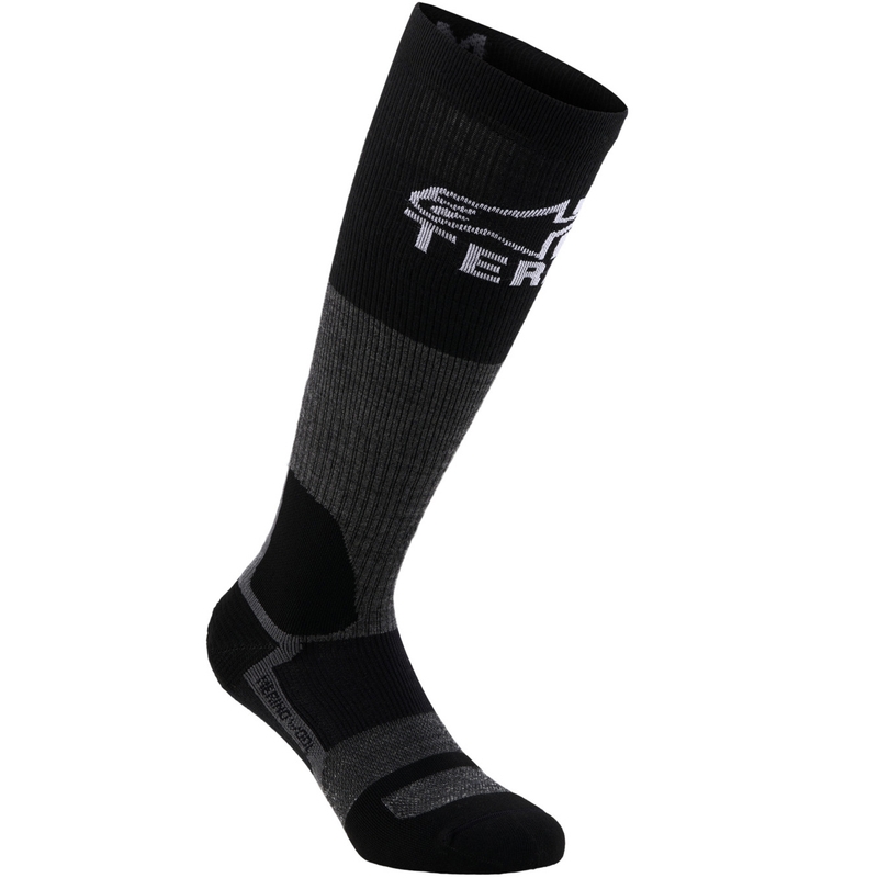Calze Alpinestars AT 8 in lana merino grigio-nero
