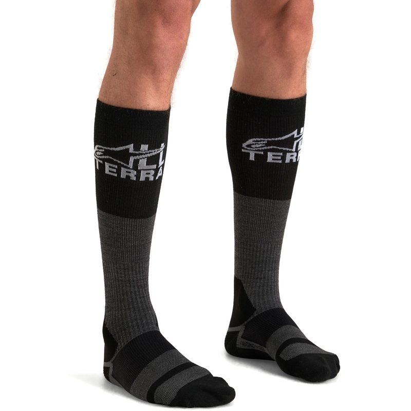 Calze Alpinestars AT 8 in lana merino grigio-nero