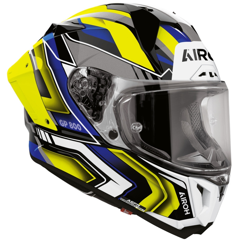 Casco integrale da moto Airoh GP 800 Volt giallo opaco