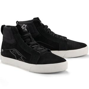Stivali da moto in pelle Alpinestars Ride-63, neri e bianchi