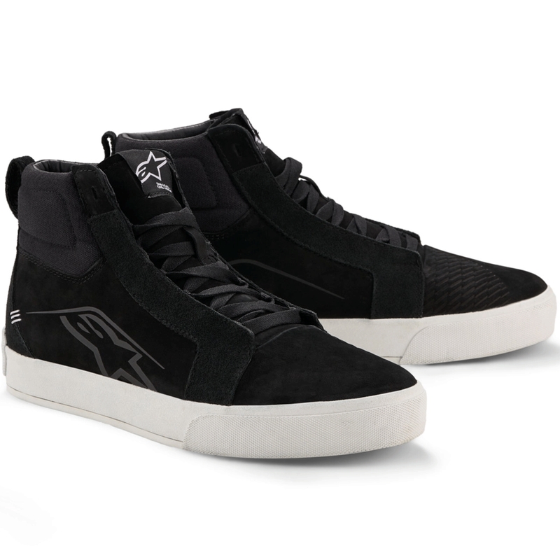 Stivali da moto in pelle Alpinestars Ride-63, neri e bianchi
