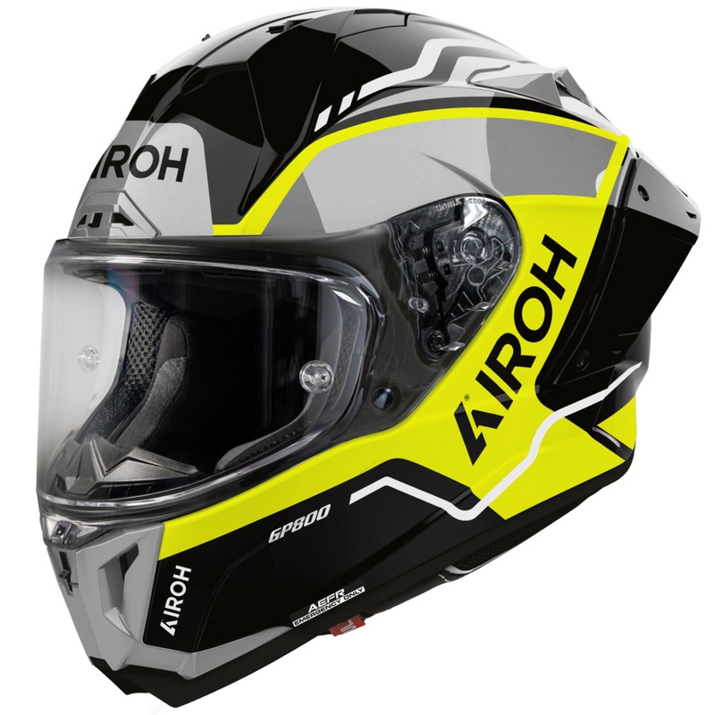 Casco integrale da moto Airoh GP 800 Lane giallo fluo