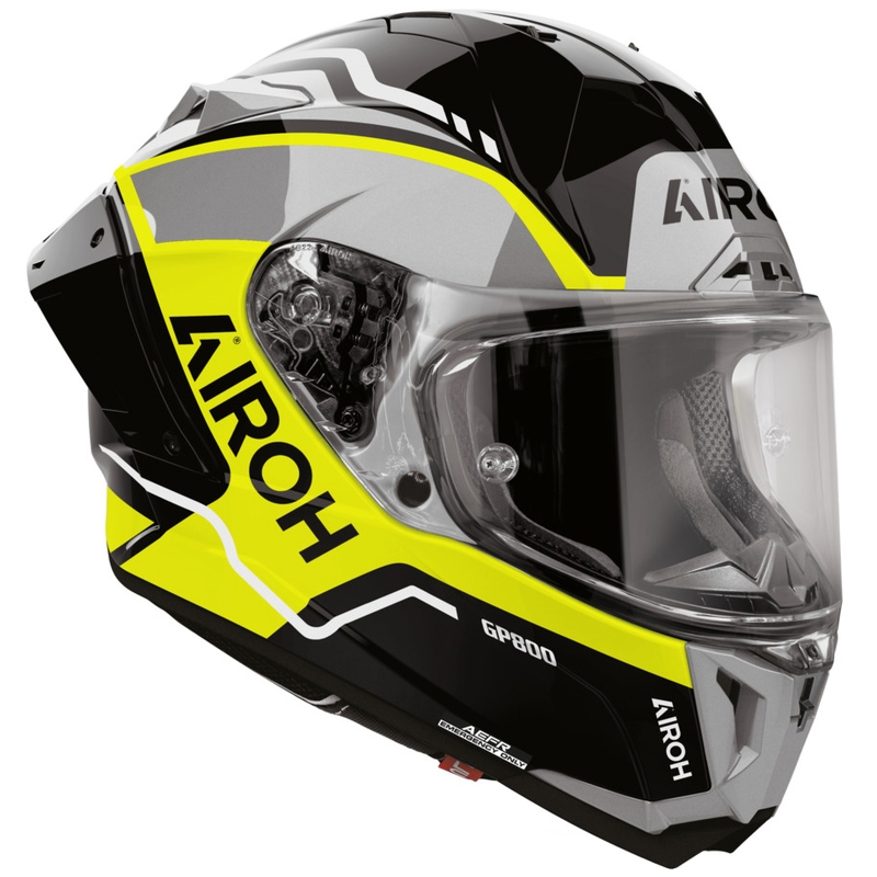 Casco integrale da moto Airoh GP 800 Lane giallo fluo