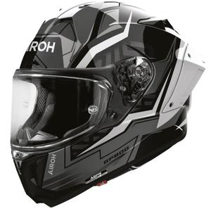 Casco integrale da moto Airoh GP 800 Victory, colore argento.