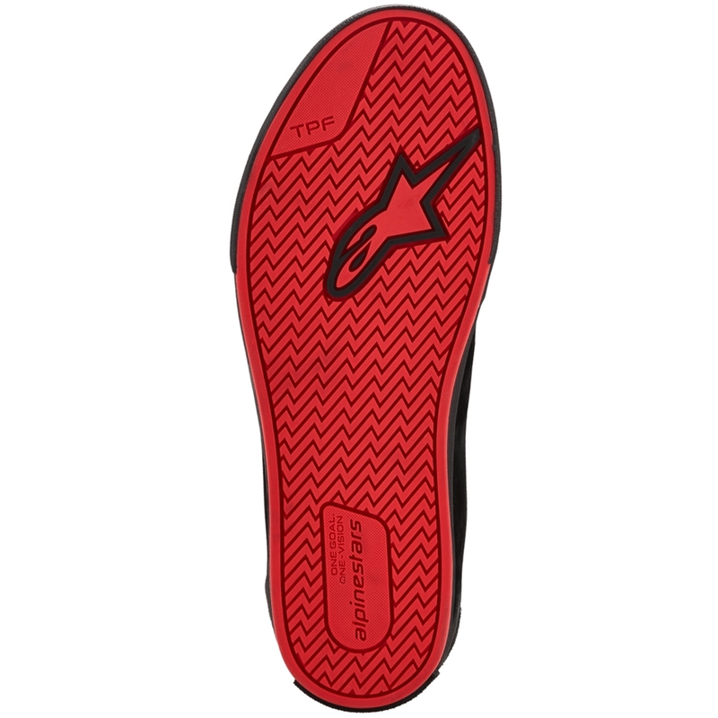 Stivali da moto in pelle Alpinestars Ride-63, neri e rossi
