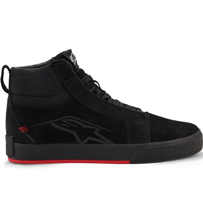 Stivali da moto in pelle Alpinestars Ride-63, neri e rossi