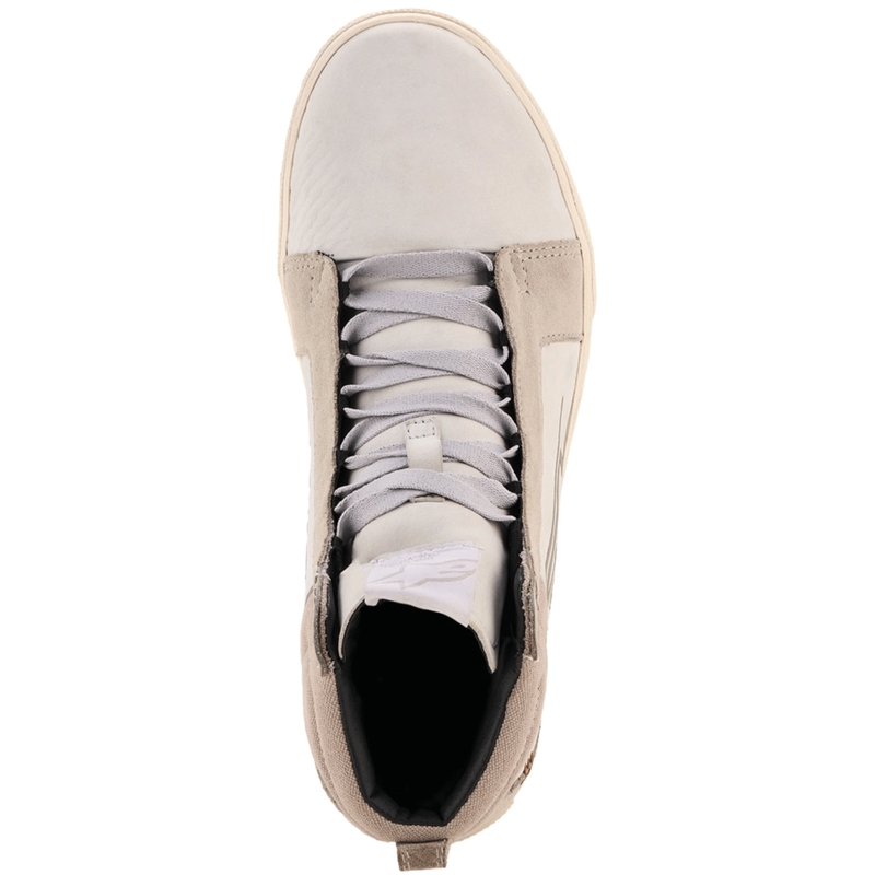 Stivali da moto in pelle Alpinestars Ride-63, colore bianco-grigio-marrone