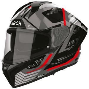 Casco integrale da moto Airoh Matryx Starburst nero-rosso