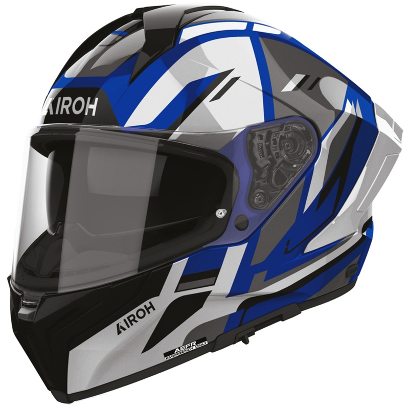 Casco integrale da moto Airoh Matryx Sentry blu