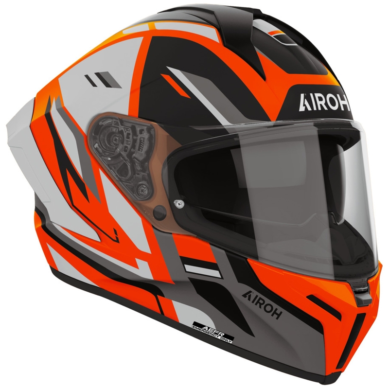 Casco integrale da moto Airoh Matryx Sentry arancione