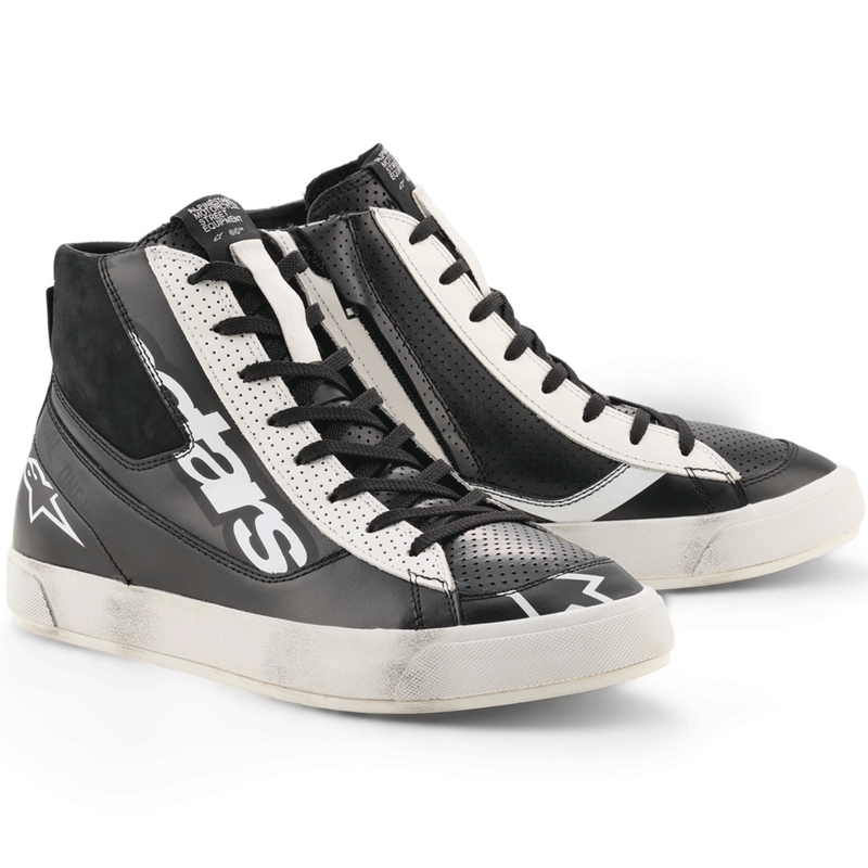 Stivali da moto Alpinestars Stated Flair neri e bianchi