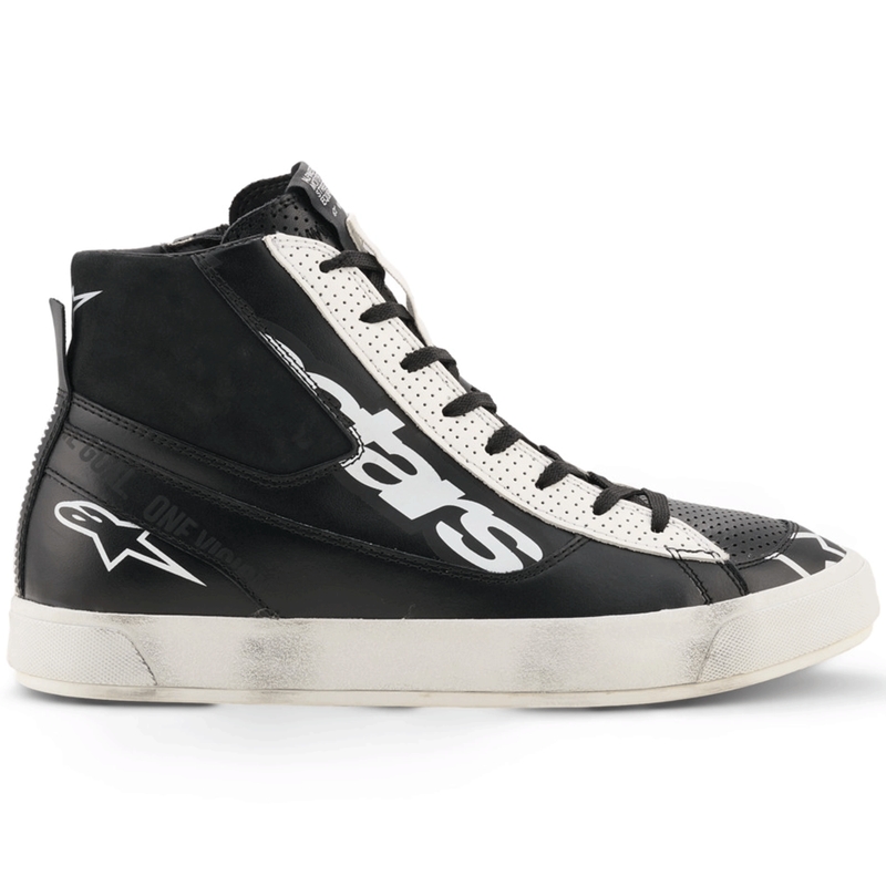 Stivali da moto Alpinestars Stated Flair neri e bianchi