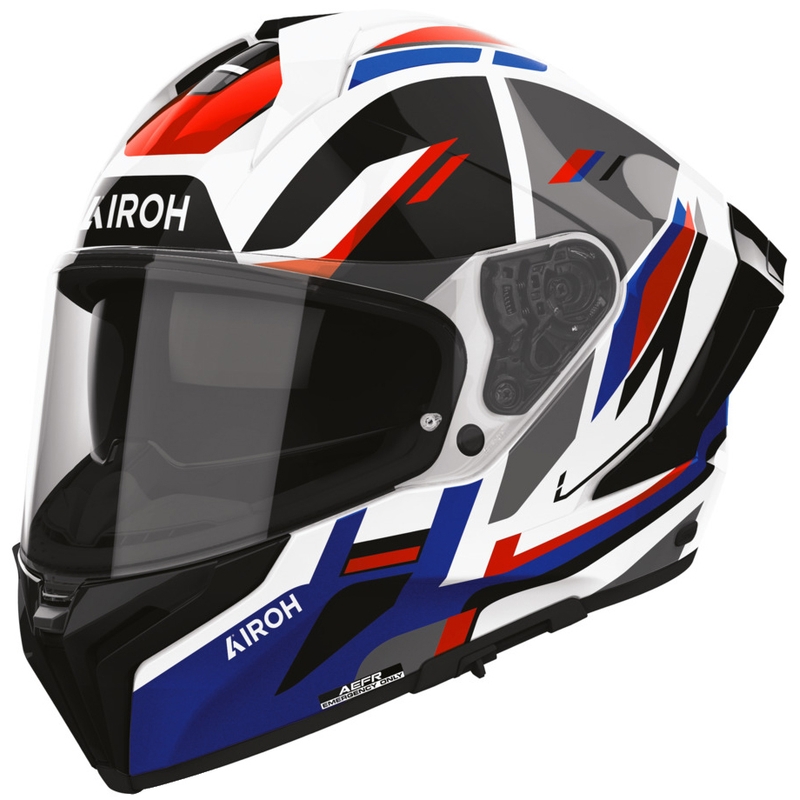 Casco integrale da moto Airoh Matryx Sentry rosso-blu