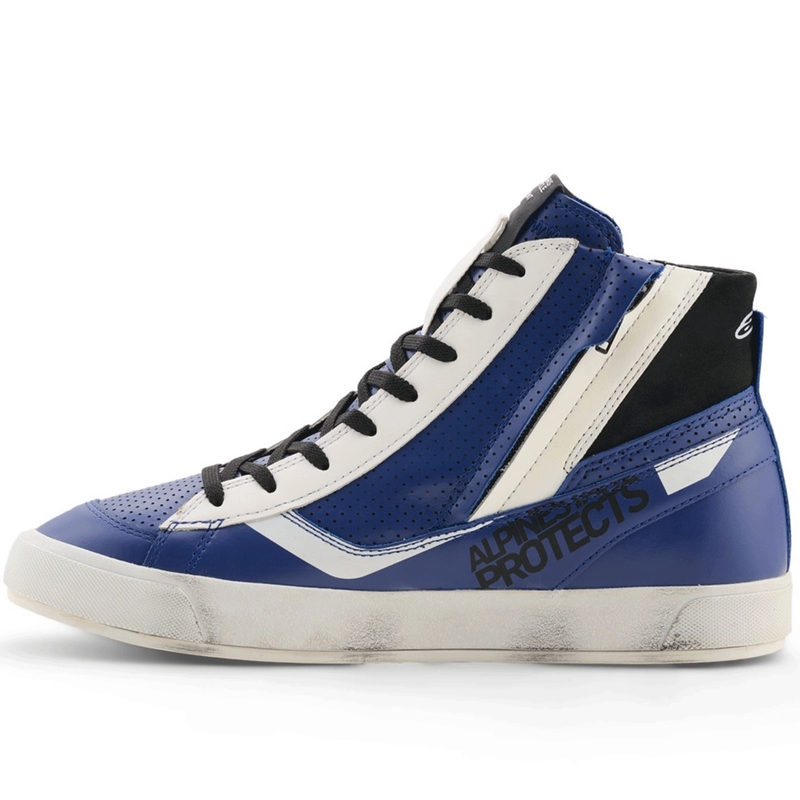 Stivali da moto Alpinestars Stated Flair blu-bianco-nero