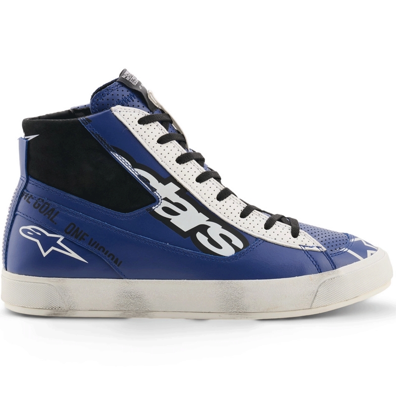 Stivali da moto Alpinestars Stated Flair blu-bianco-nero