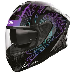 Casco integrale da moto Airoh Spark 2 Silk nero-viola