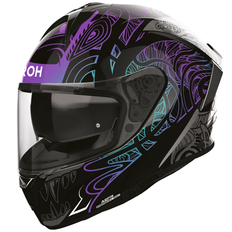 Casco integrale da moto Airoh Spark 2 Silk nero-viola