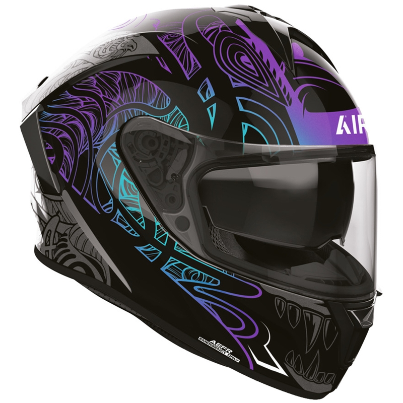 Casco integrale da moto Airoh Spark 2 Silk nero-viola