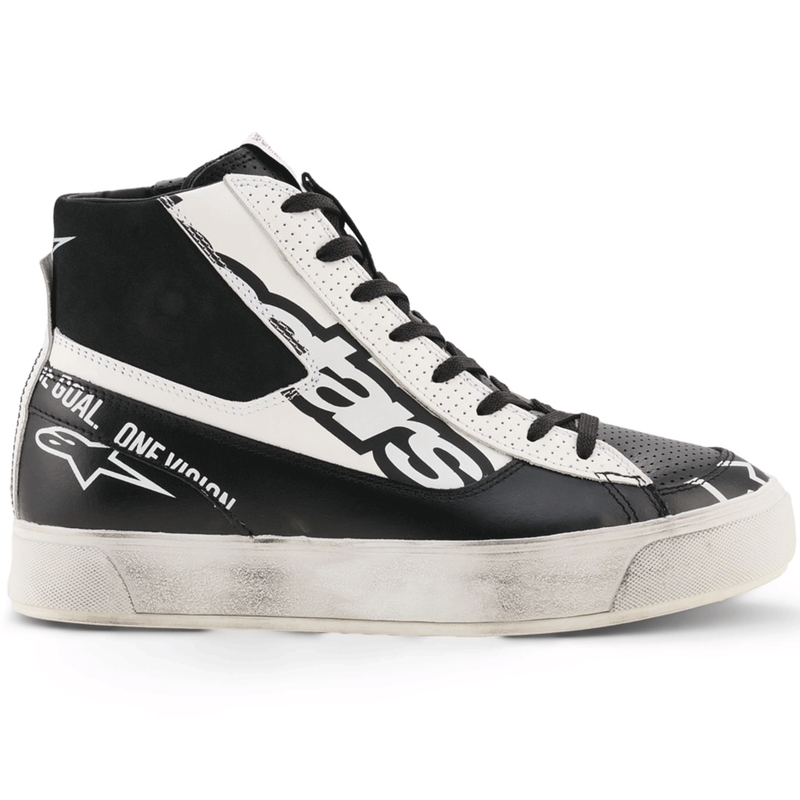 Stivali da moto da donna Alpinestars Stella Stated Flair, neri e bianchi