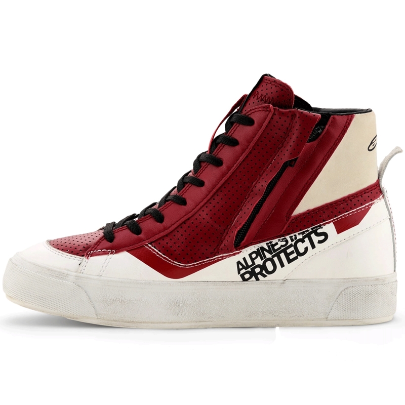 Stivali da moto da donna Alpinestars Stella Stated Flair bianco-rosso