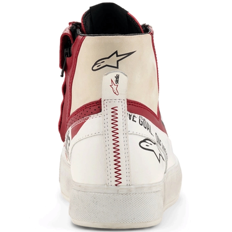 Stivali da moto da donna Alpinestars Stella Stated Flair bianco-rosso