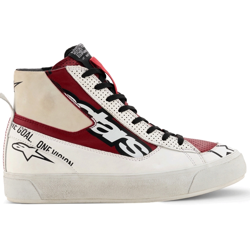 Stivali da moto da donna Alpinestars Stella Stated Flair bianco-rosso