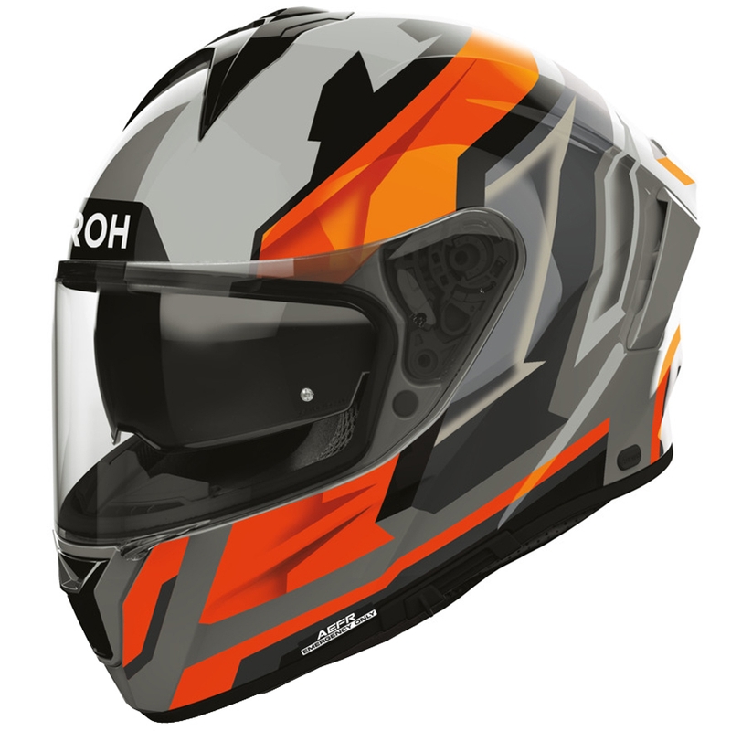 Casco integrale da moto Airoh Spark 2 Blade arancione fluo