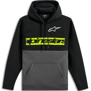 Felpa con cappuccio Alpinestars Parallel nera e grigia