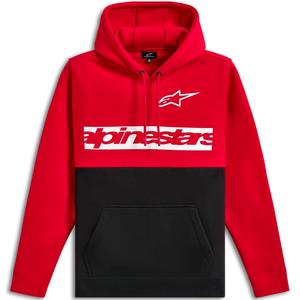 Felpa con cappuccio Alpinestars Parallel rosso-nero
