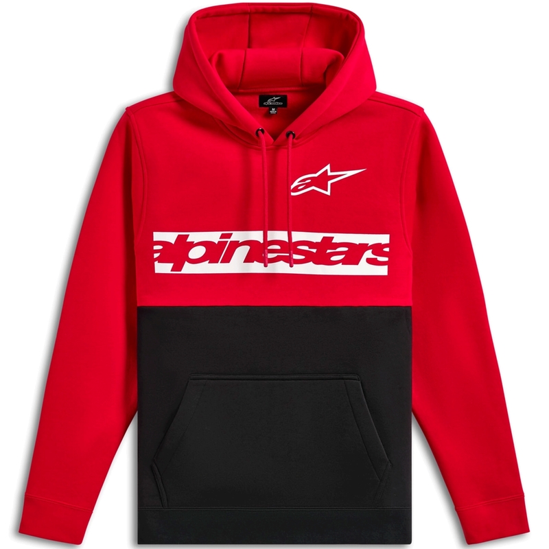 Felpa con cappuccio Alpinestars Parallel rosso-nero