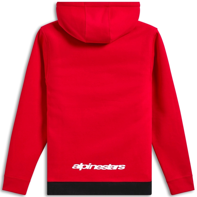 Felpa con cappuccio Alpinestars Parallel rosso-nero