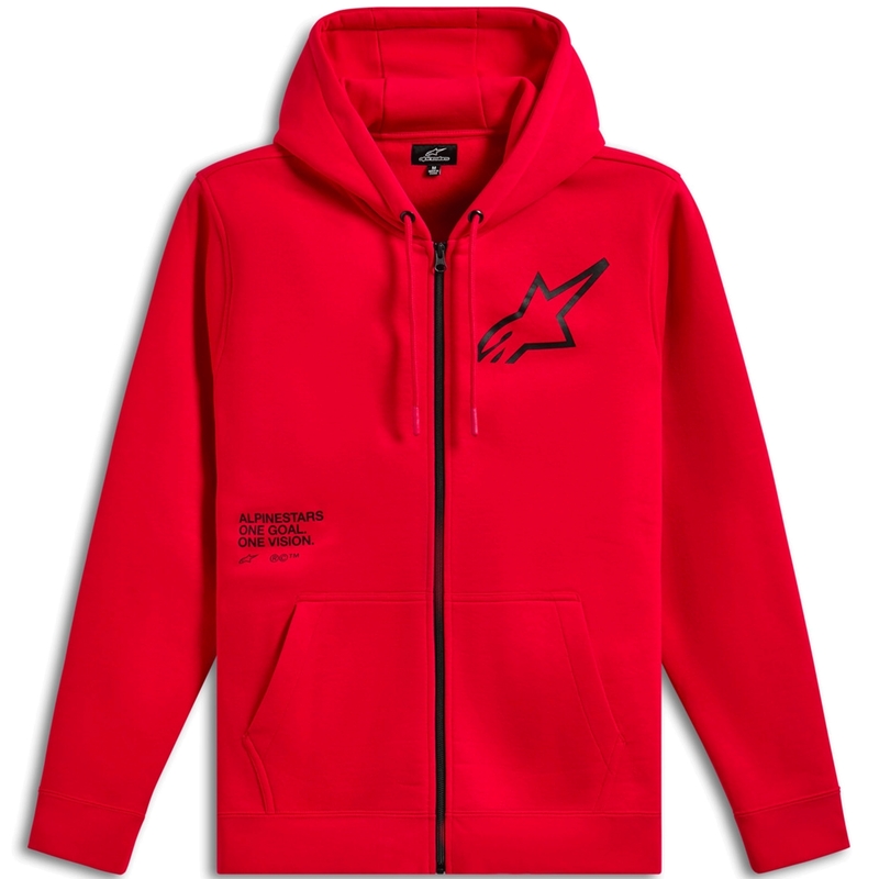 Felpa con cappuccio Alpinestars Transverse rossa