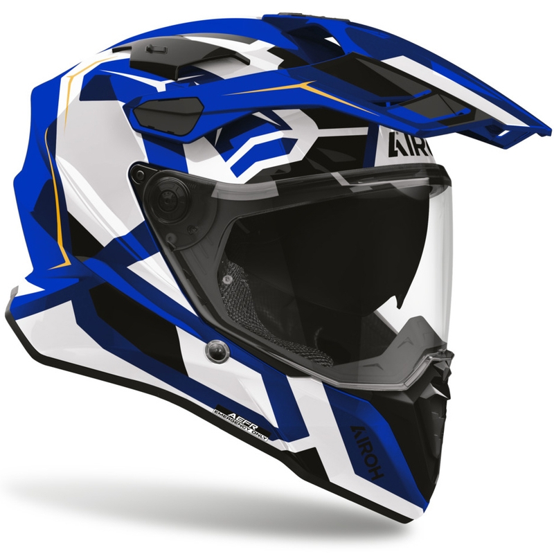 Casco da moto Enduro Airoh Commander 2 blu polare
