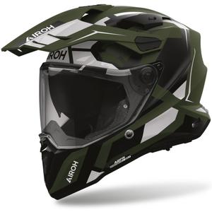 Casco integrale da moto Airoh Commander 2 Polar verde opaco