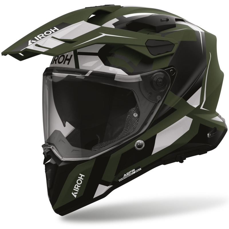 Casco integrale da moto Airoh Commander 2 Polar verde opaco