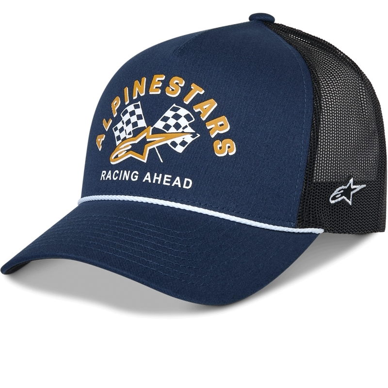 Cappellino da camionista Alpinestars Finisher blu-nero