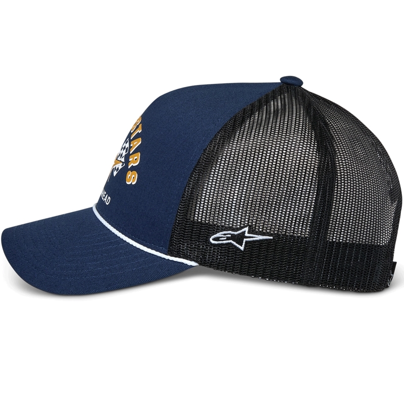 Cappellino da camionista Alpinestars Finisher blu-nero